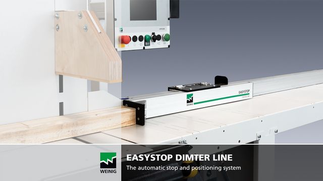 Easystop Positioniersystem mit Opticut C 50 Untertischkappsäge in Video Video